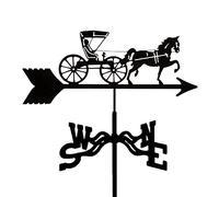 Girouette de avec indicateur de Direction du Vent monté sur Le Toit, girouette en métal en Forme de Cheval de calèche rétro, décoration créative en Acier Inoxydable, Cadeau d'ornement pour Cour