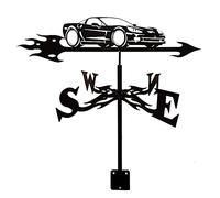 Girouette de Ferme avec Tige de Montage sur Le Toit, cerf rétro, élan, Corgi, Voiture, écureuil, Loup, Silhouette, indicateur de Direction du Vent, Support en métal extérieur, girouette pour Cour