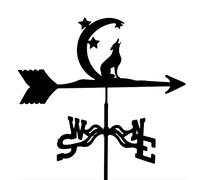 Girouette de Ferme avec Tige de Montage sur Le Toit, cerf rétro, élan, Corgi, Voiture, écureuil, Loup, Silhouette, indicateur de Direction du Vent, Support en métal extérieur, girouette pour Cour