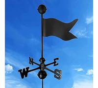 Girouette de Ferme, indicateur de Direction du Vent rétro, Support métallique extérieur, Ornements de girouette, Outils de Mesure de Toit d'architecture de de Cour - Drapeau