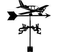 Girouette de Jardin Antique, girouette d'avion avec Outils de Mesure, indicateur Parfait de Direction du Vent