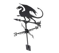 Girouette de Jardin Dragon, Indicateur de Vent en Fer Noir