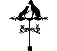 Girouette de jardin en acier inoxydable - Outil de mesure du vent créatif pour cour, coupoles et abris de ferme