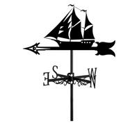 Girouette de jardin et d'extérieur en fer, ornement de voilier, girouette en acier inoxydable, indicateur de direction for montage extérieur sur ferme, toit de cour, grange, décoration de bateau(Saili