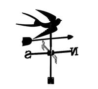 girouette de Jardin Exterieur Toit Hirondelle WEATHERVANES PEINTURATION SPÉRITÉ Noir MÉTAL