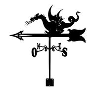 Girouette de Jardin Girouette Durable en Acier Inoxydable Girouette Indicateur de Direction du Vent pour Outil de Mesure de Dragon de Cour de Montage sur Toit extérieur (B)