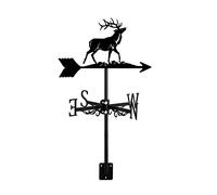 Girouette de Noël en Forme d'élan et de cerf, décoration de Toit, Motif Animal 3D, indicateur de Direction, pour Jardin, terrasse, Cour, décoration extérieure, élan (Renne).