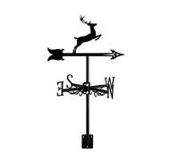 Girouette de Noël en forme d'élan et de cerf Milu avec support de toit 3D pour décoration extérieure de jardin, terrasse, cour