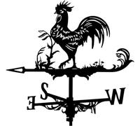 Girouette de toit de ferme, girouette avec ornement animal, piquet de jardin, outil de mesure professionnel, facile à utiliser - Coq