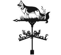 Girouette de toit décorative en forme d'animal - 33 x 55,9 cm - Indicateur de direction du vent pour cour, jardin, ferme, berger