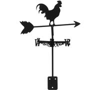 Girouette de toit décorative en forme de coq - Noir - Aspect fer forgé