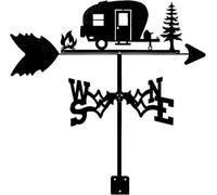 Girouette de toit en forme de flèche avec indicateur de direction du vent en acier inoxydable pour jardin, terrasse, cour