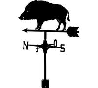Girouette de toit en sanglier avec indicateur de direction du vent - Support en métal - Pour toit, jardin, maison, jardin, abris de jardin, clôture, pergola