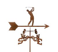 Girouette de Toit pour Hommes, Silhouette de Golf, indicateur de Direction du Vent, Outils de Mesure avec revêtement antirouille pour décoration de de Cour