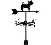 Girouette De Toit, Silhouette en MéTal, Indicateur Direction du Vent Noir Antirouille, pour la DéCoration Jardin, ClôTure, Chalet, Maison De Ferme(B)