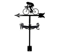 Girouette de vélo en métal pour abris de jardin, terrasse, toit, décoration de grange, indicateur de direction du vent, girouette