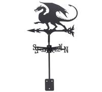 Girouette Décorative Dragon en Fer Noir, Indicateur de Vent pour Toit