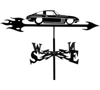 Girouette Décorative en Acier Inoxydable Jardin Architecture De Jardin Toit Outils De Mesure Toits De Jardin Monter Décor De Cour, Car