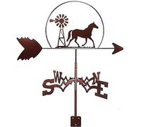 Girouette décorative en Acier Inoxydable, Style Antique, indicateur de Direction du Vent, idéale pour la Maison, Le Jardin, la Grange ou Le pavillon. Cheval 3