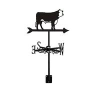 Girouette décorative en forme de mouton, chèvre, agneau - Toit en métal - Pour jardin, ferme - Indication directionnelle du vent (C, bronze) (noir D)