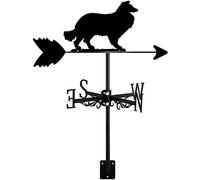Girouette décorative en métal pour Chien, flèche de Direction du Vent pour Toit de Jardin, pelouse extérieure, poteaux de clôture, pergola, Serre, Grange ou abri de Jardin, Samoyède (Samoyède)