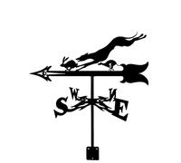 Girouette décorative extérieure en Fer, Motif fée Bigfoot et âne, indicateur de Direction du Vent Vintage, Ouest-Nord, pour Jardin extérieur, Toit ou enclos (Renard Sauvage).