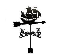 Girouette décorative extérieure pour voilier, barreur, Support météo, décoration de Jardin en Acier Inoxydable, indicateur Direction scène Ferme (voilier)