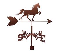 Girouette décorative girouette toits Montage décoration de Cour, girouette en Acier Inoxydable Ferme rétro scène indicateur de Direction du Vent Outil de Mesure - Cheval