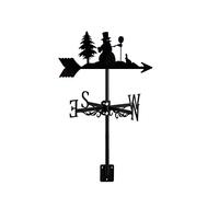 Girouette décorative, Ours, Loup, Chiens, Animaux Sauvages, indicateur de Direction, pour Jardin, terrasse, Toit, Cour, Facile à Assembler, Chasseurs (Bonhomme de Neige)