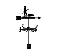 Girouette décorative pour Chien avec Support de Toit, indicateur de Direction en Fer, girouette en Acier Inoxydable pour décoration de Jardin, Ferme, Patio, Cour, Chien et Chiot (Chien Guide)