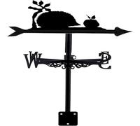 Girouette décorative pour la Maison, indicateur de Direction du Vent de Ferme, Support métallique pour pelouse de Jardin extérieur (A)