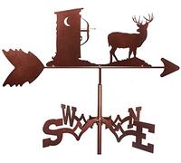 Girouette d'extérieur, de Jardin en métal, indicateur Direction du Vent, décorative avec Ornement, Fixation sur Toit, décoration Jardin, écureuil (cerf)