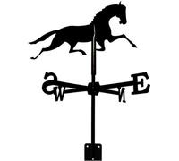 Girouette d'extérieur en métal en acier inoxydable pour extérieur en fer, indicateur de direction du vent, toit, jardin, cour, outil de mesure de décoration, cheval