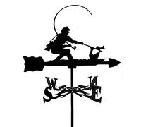 Girouette d'extérieur en métal, Motif pêcheur, Lune et étoiles, Cheval au Galop, Voiture à Vapeur, indicateur de Direction, décoration Jardin, Toit, Cour