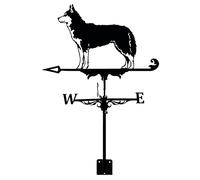 Girouette d'extérieur en métal, Ornement de avec décoration, Outil Mesure du Vent pour Jardin Fer, Acier Inoxydable, Style 3 (Style 5)