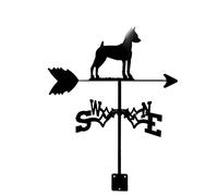 Girouette Doberman Dog Art Decor en Acier Inoxydable, Outils de Mesure, girouette, indicateur de Direction pour, Patio, Cour, décoration