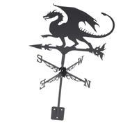 Girouette Dragon Décorative Extérieure en Fer Noir, Indicateur Vent