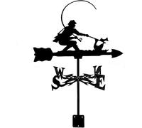 Girouette en Acier Inoxydable Cheval de Course Pêcheur Chasseur Chien Girouette Indicateur de Direction Outil de Mesure pour Patio Cour Ornement Girouette, Pêcheur