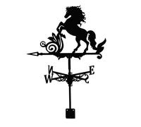 Girouette en Acier Inoxydable, indicateur de Direction du Vent de Ferme, décorations Jardin Chevaux, indicateur Direction du Vent