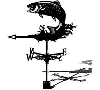 Girouette en acier inoxydable pour jardin, poisson, carpe, girouette créative pour jardin, coupoles, abris de ferme