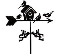 Girouette en acier inoxydable pour toit en fer extérieur, jardin, cour, décoion, robinet météo, indicateur de direction du vent, outil de mesure extérieur