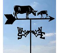 Girouette en acier inoxydable pour voiture, lapin, pâturage, léopard, yacht, vache, silhouettes, girouette, durable, rétro, scène de ferme, piquet de jardin, indicateur de direction du vent, outils de