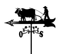 Girouette en acier inoxydable pour voiture, lapin, pâturage, léopard, yacht, vache, silhouettes, girouette, rétro, scène de ferme, piquet de jardin, indicateur de direction du vent, outils de mesure