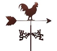 Girouette en Acier Inoxydable rétro Poulet girouette créative Piquet de indicateur de Direction du Vent pour Cour Architecture Toit