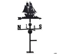 Girouette en fer forgé, motif bateau.