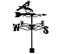 Girouette en fer métallique pour le jardin - Girouette avec motif oiseau - Décoration de patio et de cour - Décoration d'extérieur