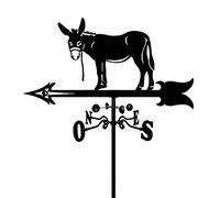 Girouette en Forme d'âne, Piquet de en Acier Inoxydable, Outils de Mesure, indicateur de Direction du Vent, girouette adaptée aux Produits métalliques d'extérieur, 35x50CM