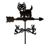 Girouette en forme d'animal avec support de toit pour décoration de jardin, girouette, indicateur de direction du vent pour extérieur, ferme, cour, jardin, tonnelle