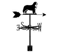 Girouette en Forme d'animaux avec Support de Toit, Direction du Vent, décoration créative for la Maison, Cadeau for l'extérieur, Ferme, Jardin, Gazebo(Bernese Mountain Dog)