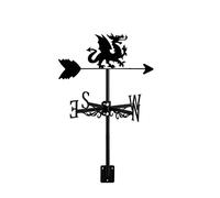 Girouette en forme d'animaux en fer avec indicateur de direction créatif vintage noir pour extérieur, ferme, cour, jardin, vache